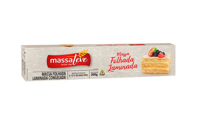 Massa Folhada Laminada 300g - Massa Leve - Moedense